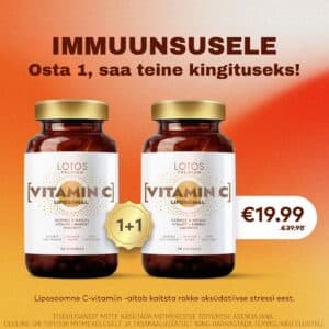 Liposoomne C-vitamiin, 2x90 kapslit pakkumine